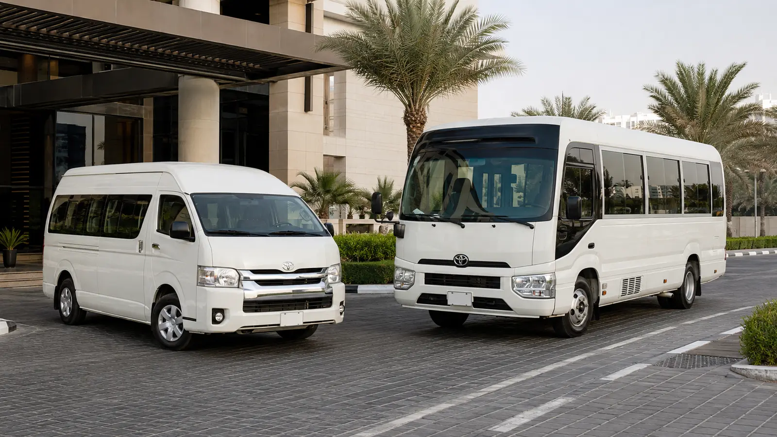 Passenger van for group transport in Abu Dhabi