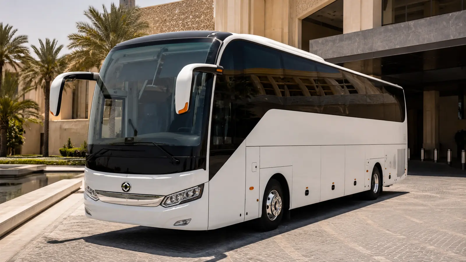 50 seater bus for large group transport in Abu Dhabi
