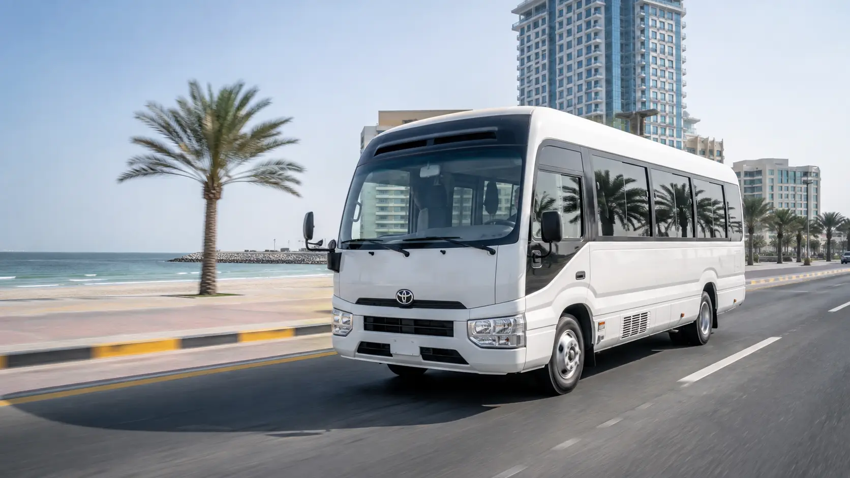 Bus rental Ajman with a modern coach in Ajman