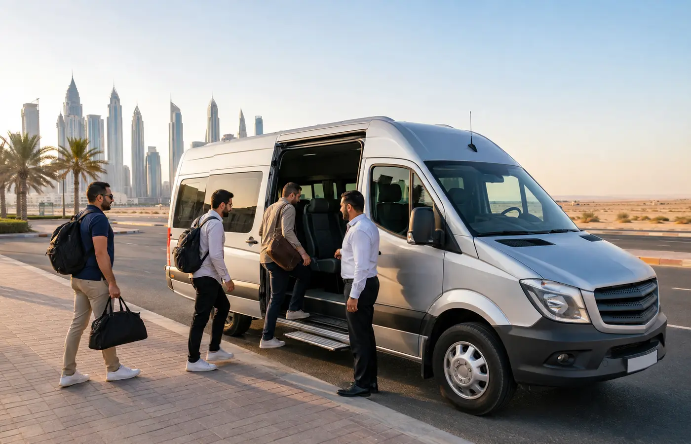 Dubai pickup private transport for Abu Dhabi day tour.